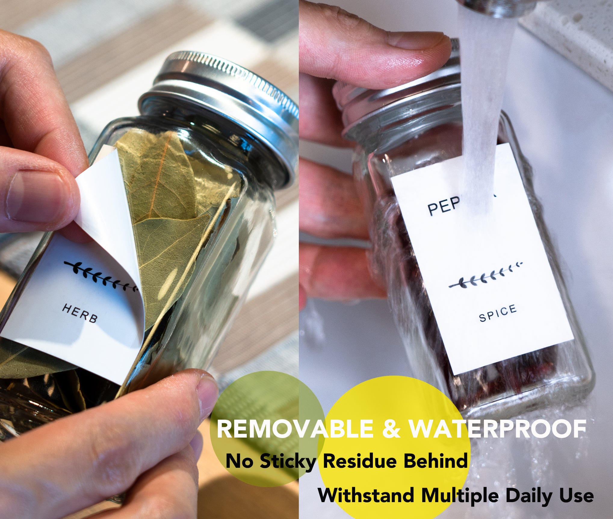 160 Waterproof Spice Jar Labels Preprinted - Deals Finders